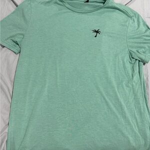 MANFINITY Mint Green Short Sleeve Crewneck Tee with Palm Logo